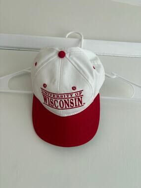 Vintage 90s University of Wisconsin Snapback Hat University Square Made in USA
